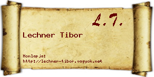 Lechner Tibor névjegykártya